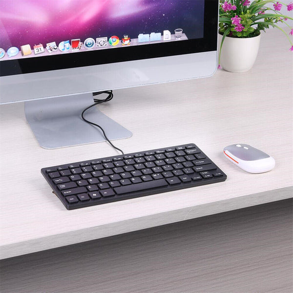 Super Slim Mini Wired Keyboard K1000 USB Multimedia Waterproof Keypad Universal