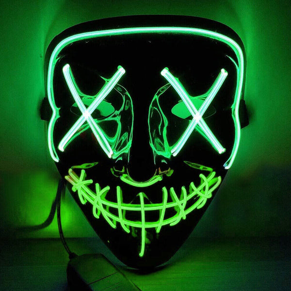 Halloween Masks LED Mask Light Up Purge Glowing Light Costume Cosplay Party