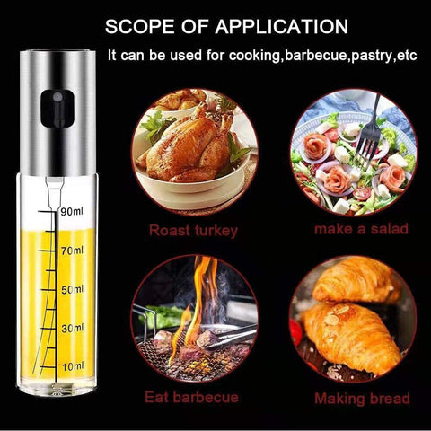 1/2PCS 100ml Oil Sprayer Olive Bottle Kitchen Cooking Spray Dispenser BBQ Baking