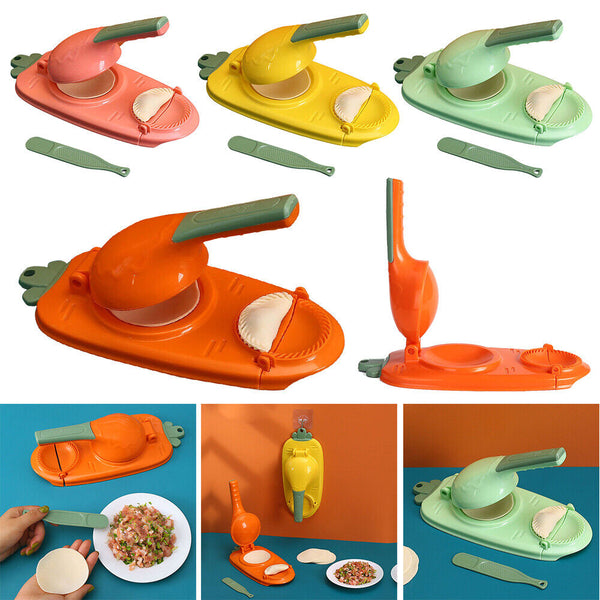 1-4 2IN1 Manual Dumpling Maker Dumpling Skin Press Dough Presser Mold With Spoon