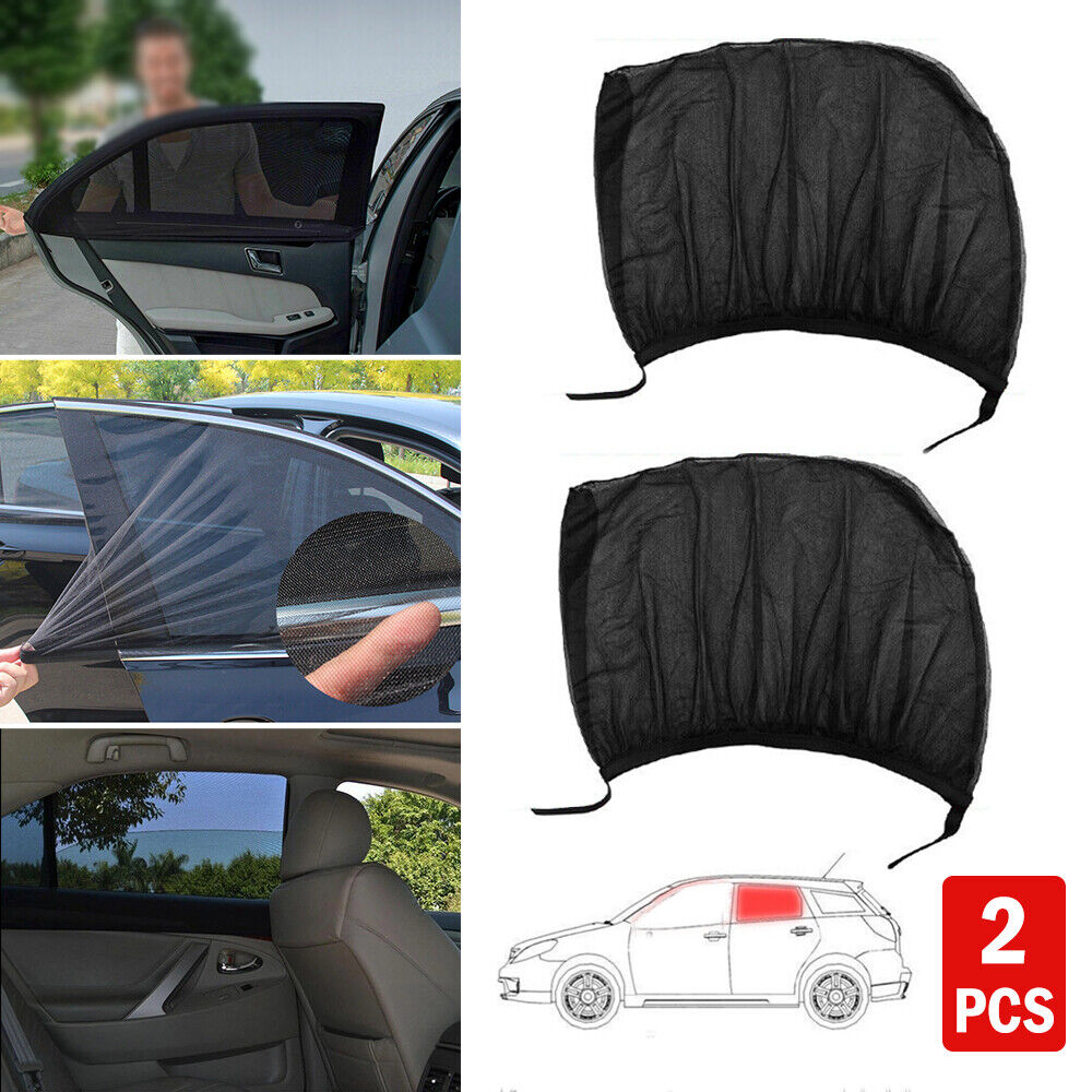 2x Universal Sun Shades Rear Side Seat Car Window Socks Baby Kids Protection