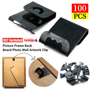 100pcs Picture Frame Back Board Photo Wall Artwork Clip Over Hanger Hook AU