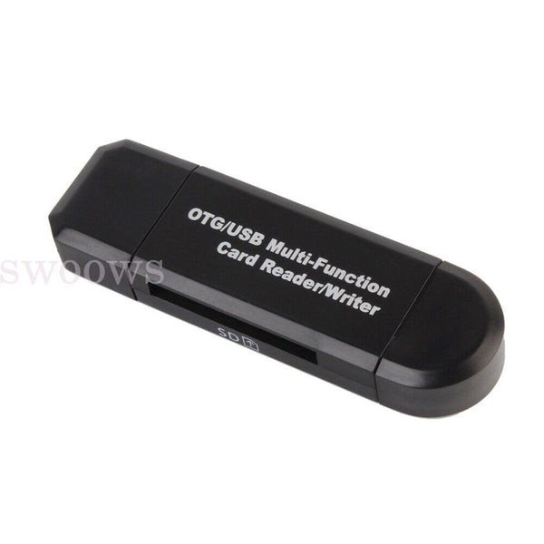 Micro USB OTG to USB 2.0 Adapter SD/Micro SD Card Reader For Smartphones/PC