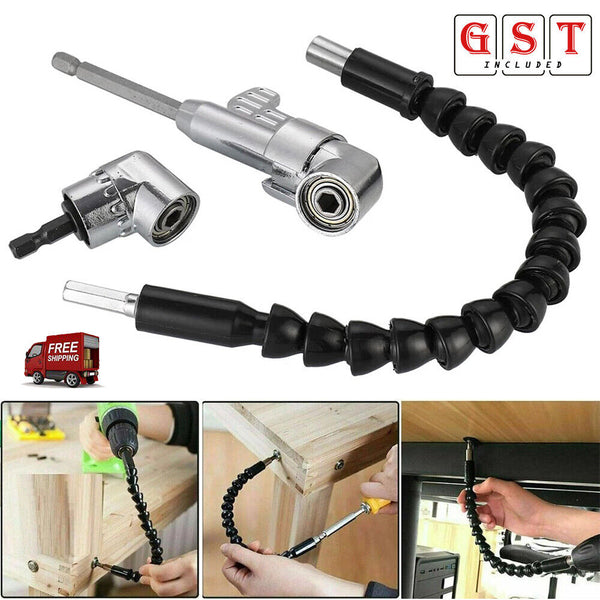 Right Angle Drill and Flexible Shaft Bits Extension Screwdriver Bit Holder