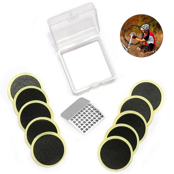 10PCS Bicycle Tube Glueless Patch Kit Bike Puncture Repair Kit Portable Travel