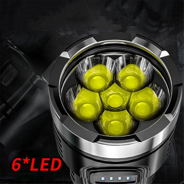 12000000LM LED Flashlight Super Bright Torch Camp Lamp 4 Modes USB Rechargeable