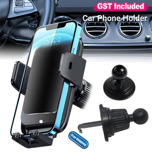 Car Phone Holder Mount Vent Grip Lock System 360° Rotation For iPhone Samsung