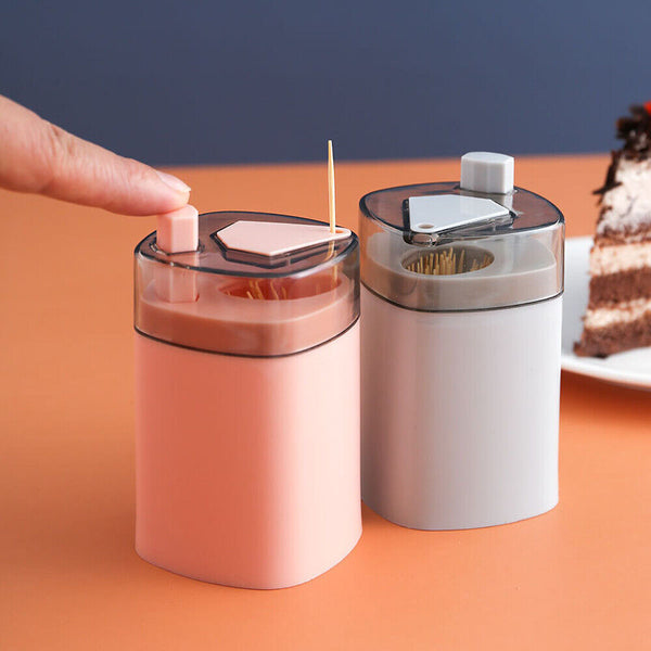 Automatic Popup Toothpick Box Holder Container Portable Toothpick Dispenser