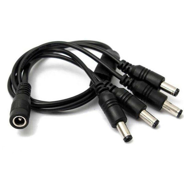 1 Female to 2/3/4 Male Plug 5.5x2.1mm Port DC Power Splitter Cable Y Cable Cord