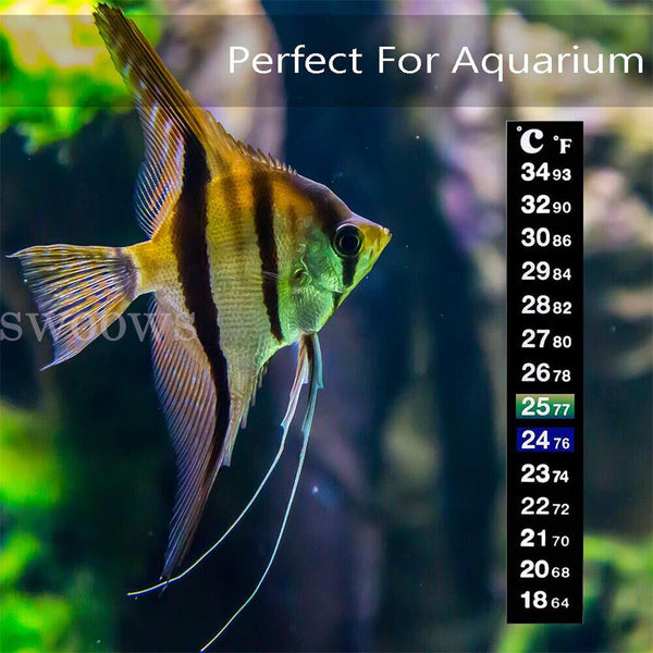 UP TO 5x Aquarium Thermometer Fish Tank Sticker Temperature Strip Dual Scale AU