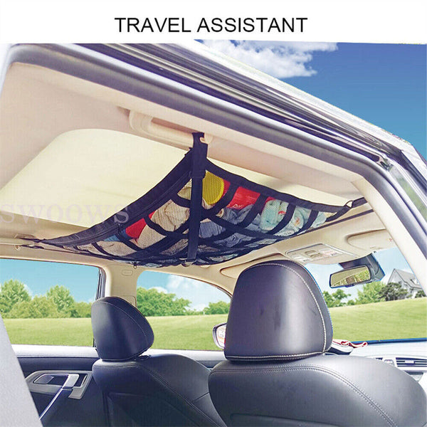 Universal Mesh Storage Bag Car Roof Ceiling Cargo Net Pouch Pockets For SUV Van