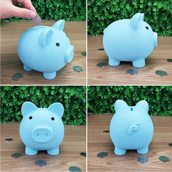 Pig Piggy Bank Coin Openable Money Save Box Soft Plastic Toy Kids Gift Cash Box