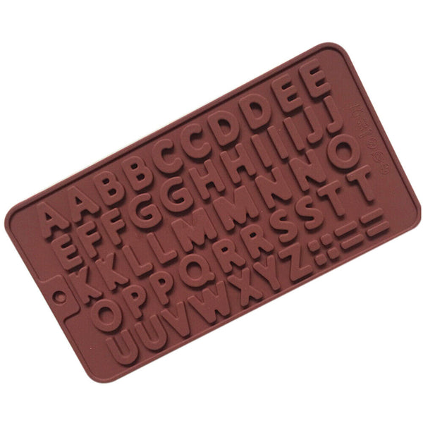 Alphabet Letters Chocolate Mold Ice Tray Silicone Cake Icing Fondant Mould AU