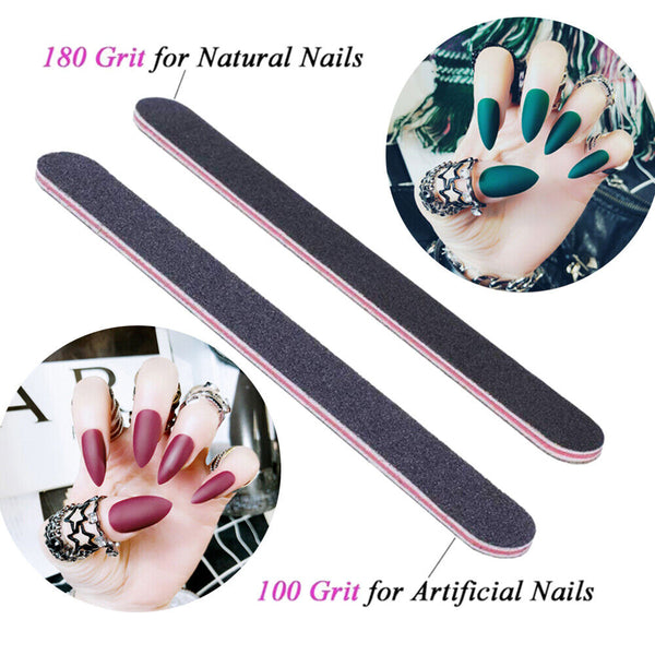 10 x NAIL FILES EMERY BOARDS BUFFER ACRYLIC GEL NAIL ART PEDICURE MANICURE FILE