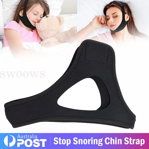 Stop Snoring Chin Strap Anti Snore Sleep Apnea Belt Device Solutions Jaw AU