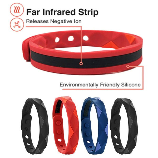 1/2/3 Far Infrared Negative Ions Wristband Anti-Static Silicone Sport Bracelets