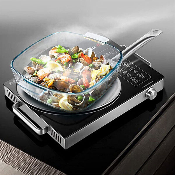 20cm Stainless Steel Induction Plate Cook Top Converter Heat Interface Disc AU