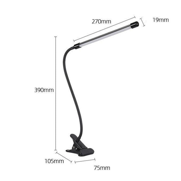 Clip On Desk Lamp Table Light Bedside Night Reading Led Eye Care USB Dimmable AU