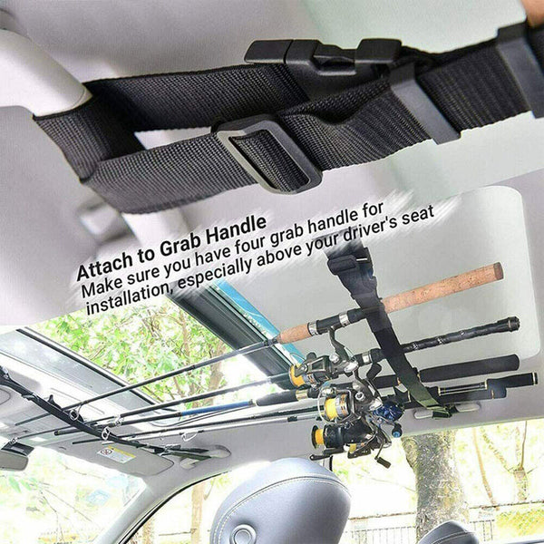 2pcs Car Fishing Rod Strap Fishing Rod Storage Rack Rod Carrier Holder for SUVs