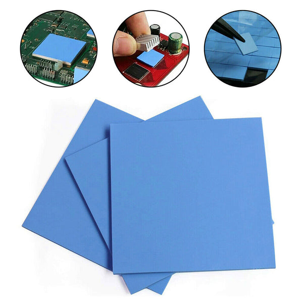 Thermal Pad GPU CPU Heatsink Cooling Conductive Silicone 100mm x100mm 1mm, 0.5mm