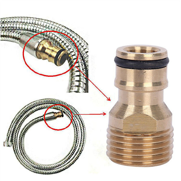 2pcs Australian Brass Tap Adaptor Male 15mm 1/2" 12mm Snap On Fitting Hose