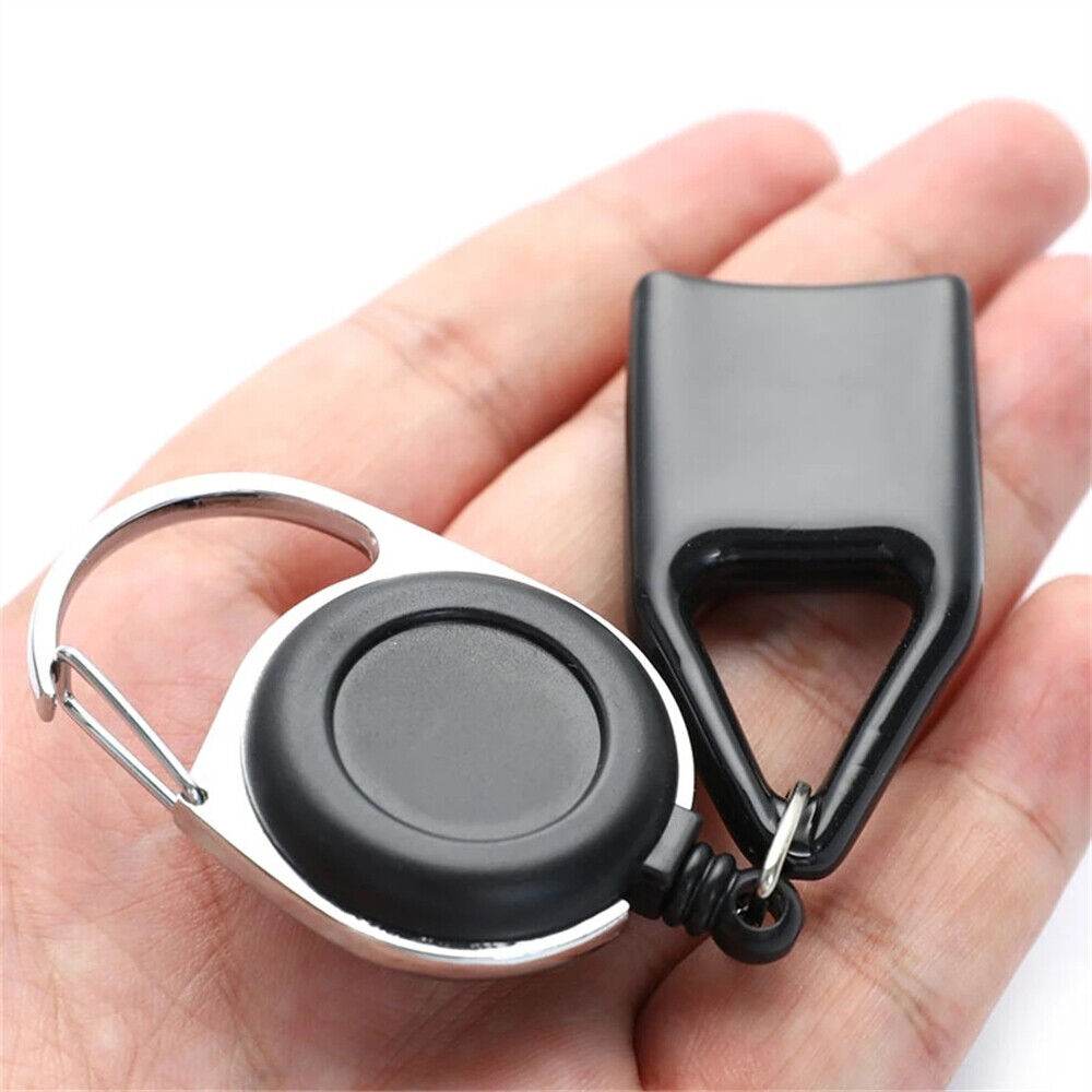 Retractable Lighter Leash Clip Keychain Rubber Cover Large Maxi Bic Black