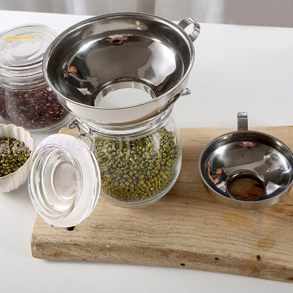 1/2 Stainless Steel Funnel Oil Liquid Funnel Metal Funnel With Detachable Filter