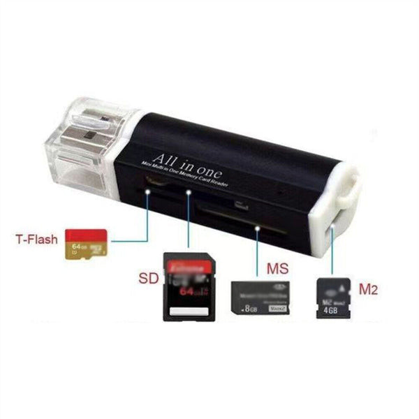 All in One Aluminium USB Multi Card Reader SD SDHC SDXC Micro SD Memory Stick M2