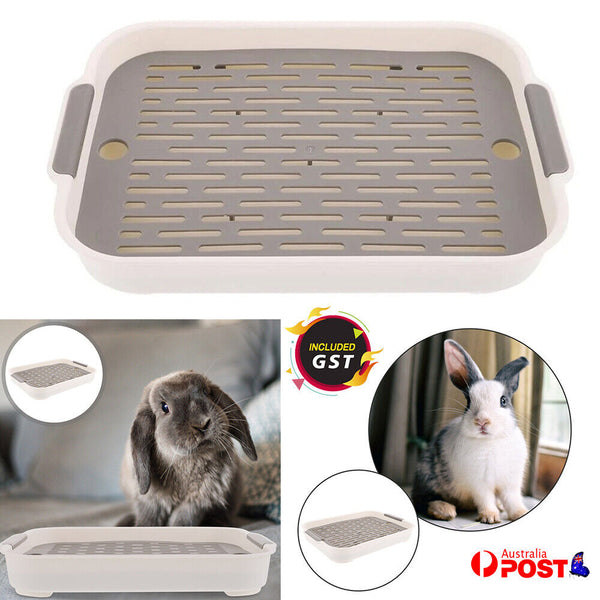 Rabbit Litter Box Plastic Square Hamster Bunny Small Animals Litter Tray Basket