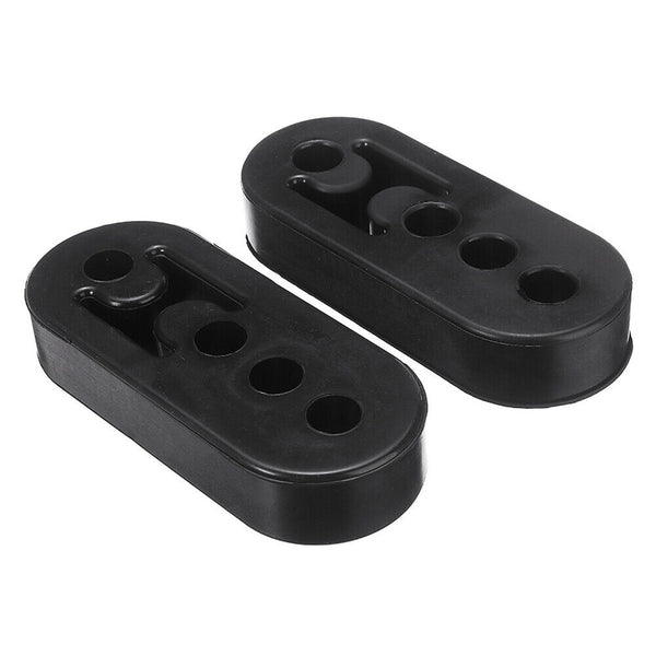 4x Universal Heavy Duty Car Exhaust Rubber Mount Brackets Hangers 4 Holes Black