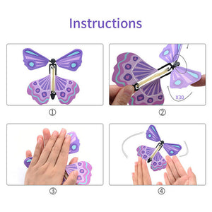 10~50PCS Gift Magic Flying Butterfly Toy Anniversary Greeting Birthday Wedding