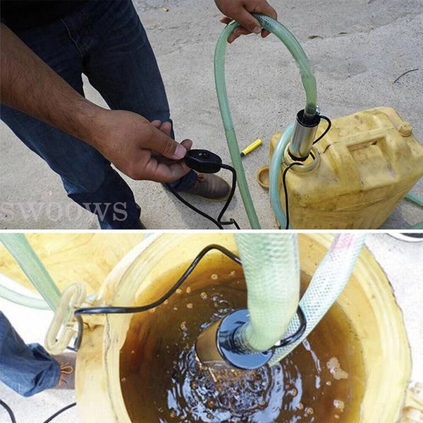 12V Diesel Fuel Pump Car Auto Aluminium Submersible Transfer Vessel Water Oil