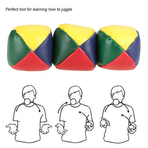 1/6/12x Juggling Balls Kids Toy Set Ball Bag for Magic Circus Juggling Balls AU