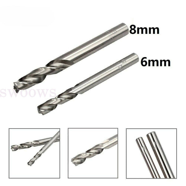 2x 6mm& 8mm HSS CO Cobalt tip Spot Weld Drill Bit Set Welder Remover Cutter Tool