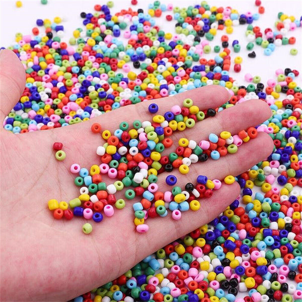 12000Pcs 3mm Glass Seed Beads 24 Colors Loose Beads Kit Bracelet Beads DIY