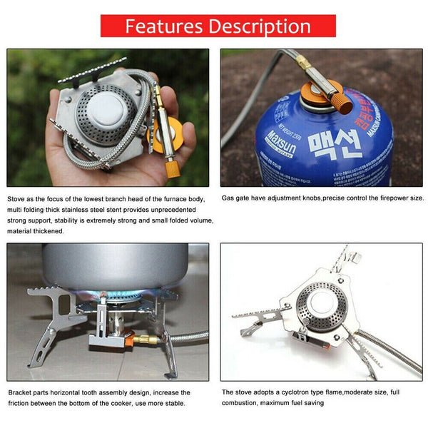 Portable Stove / Gas Stove Adapter Cooking Hiking Camping  Burner Cooker Gear