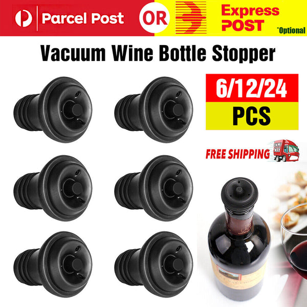 Silicone Sealed Champagne Stopper Red Wine Bottle Preserver Vacuum Plug 6/12/24x