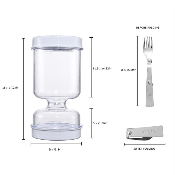 Pickle Jar Hourglass Can Dry Wet Separation Flip Airtight Food Storage Container