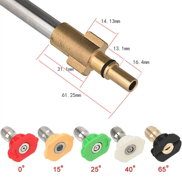 Conversion Universal 1/4" Quick Connect Kit for Pressure Washer with Jet Nozzles