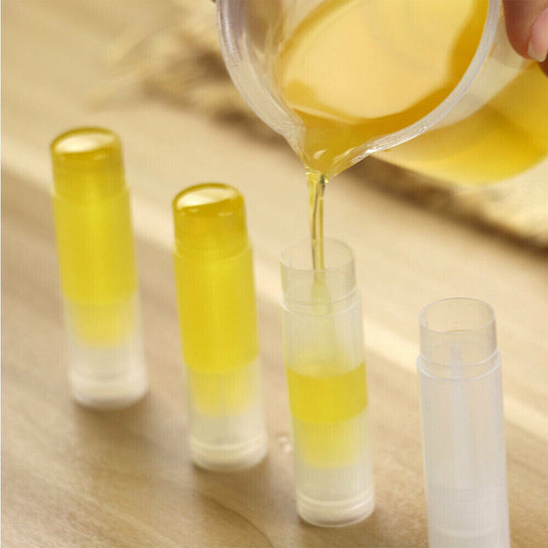 10PCS DIY 5g Clear Empty Lipstick Caps Transparent Container Lip Balm Tubes