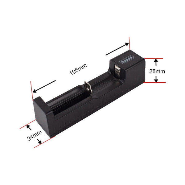 5/10x 1 slot Battery USB Charger for Rechargeable Batteries Li-ion 18650 26650