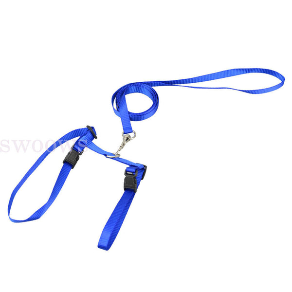 Pet Kitten Cat Walking Harness Lead Nylon Leash Safety Clip Adjustable Collar