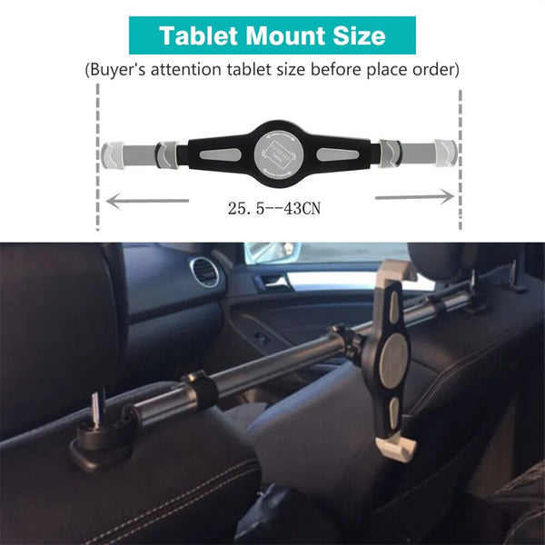 Car Phone Tablet Holder Universal Seat Back Headrest Mount for iPad Phone 9-14"