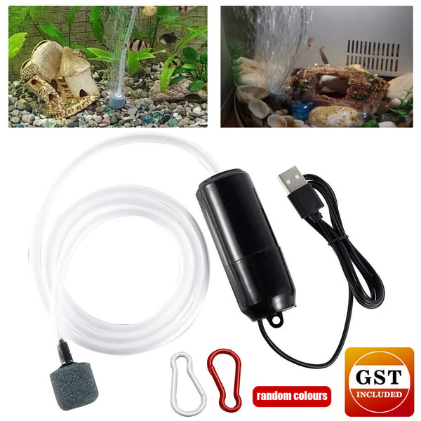 USB Aquarium Oxygen Pump Mini Fish Tank Air Pump Compressor Aerator Accessories