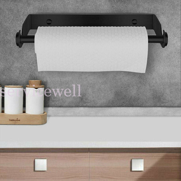 Stainless Steel Paper Towel Holder Hanger Rack Kitchen Shelf Bathroom Organizer