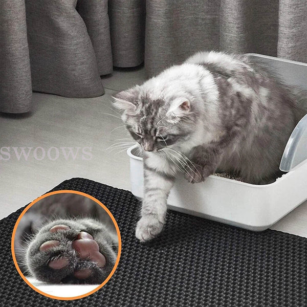 Cat Litter mat Large Pet Litter Box Trapping Sifting Mats Waterproof Urine Tray