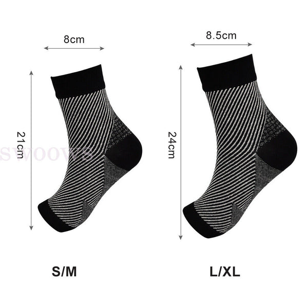 Pair Foot Sleeve Plantar Fasciitis Compression Socks Achy Swelling Heel Ankle AU