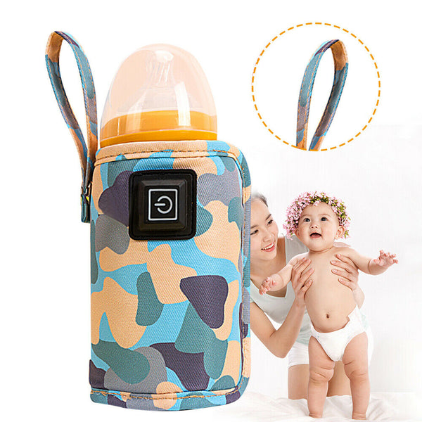 Baby Bottle Milk Warmer Thermostat Travel Heater Bag Pouch Portable Feeding USB