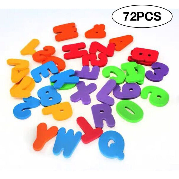 36-72x Baby Foam Letter & Numbers Water Stickers Floating Bath Shower Toy Set AU