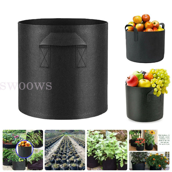 Up to 20pcs Fabric Plant Pots Grow Bags with Handles 3 5 10 20 Gallon